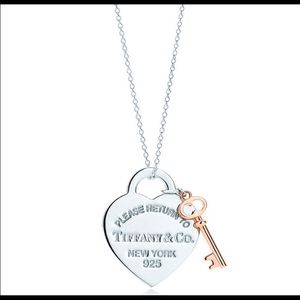 Tiffany & Co Return to Rubedo Heart Key Necklace